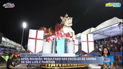 Após reunião, resultado das escolas de samba de São Luís é mantido